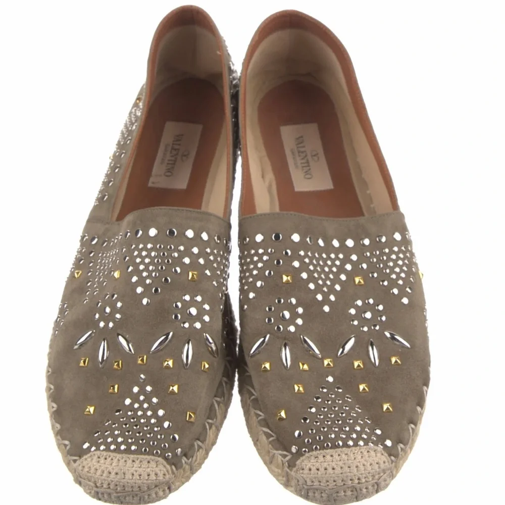 VALENTINO Suede Printed Espadrilles